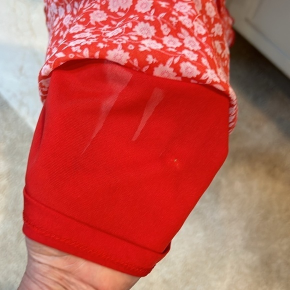 Zara Floral Flounced Hem Mini Dress Size Medium - Picture 7 of 14